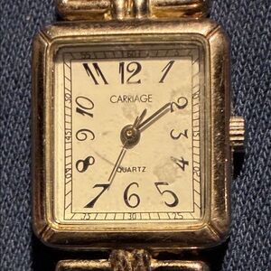 Carriage Gold Square Quartz Watch